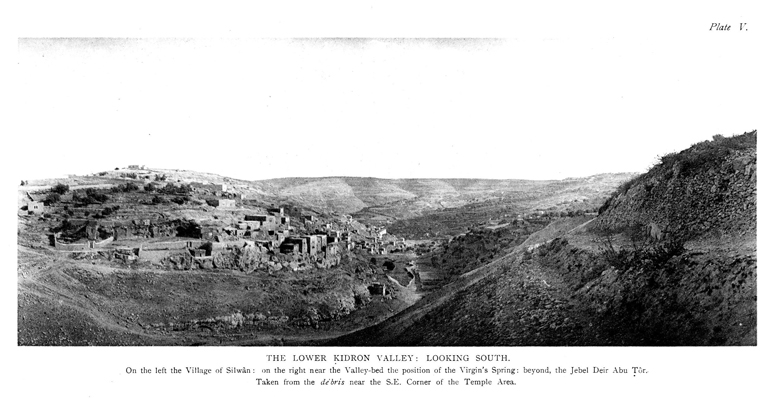 Plate V. The Lower Kidron Valley: Looking South facing p.80