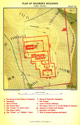 MAP X. Plan of Solomon's Buildings (after Stade) – facing p.59
